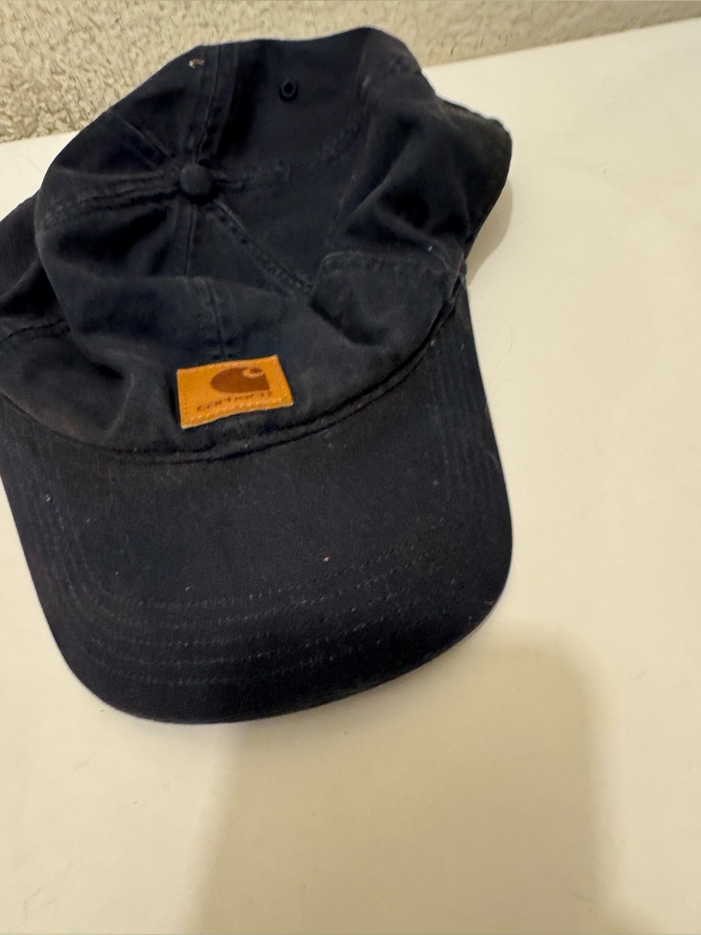 Carhartt Men's navy blue  Canvas Logo Cap